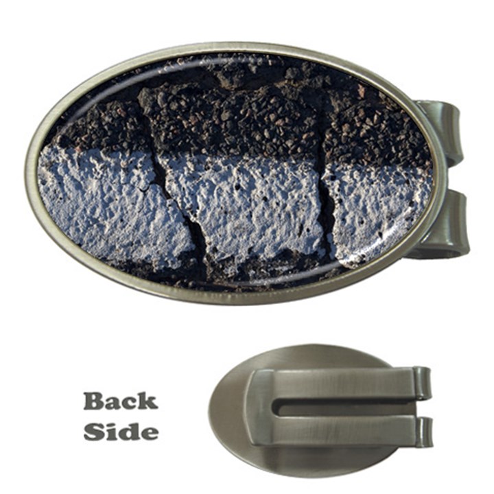 Asphalt road  Money Clips (Oval) 