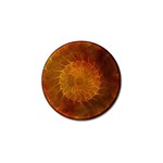 Orange Warm Hues Fractal Chaos Golf Ball Marker (4 pack) Front