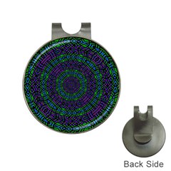 Texture Pattern Line Colorful Circle Art Background Design Decorative Symmetry Style Shape  Hat Clips With Golf Markers by Vaneshart