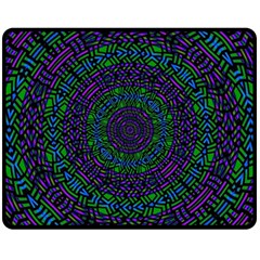 Texture Pattern Line Colorful Circle Art Background Design Decorative Symmetry Style Shape  Fleece Blanket (medium)  by Vaneshart