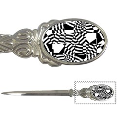 Black And White Crazy Pattern Letter Opener by Sobalvarro