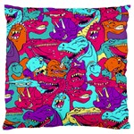 Dinos Large Cushion Case (Two Sides) Front