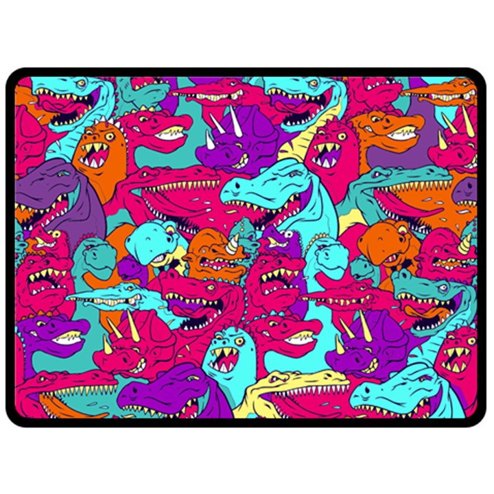 Dinos Double Sided Fleece Blanket (Large) 