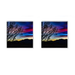 Sunset Landscape Scene, San Juan Province, Argentina003 Cufflinks (square) by dflcprintsclothing