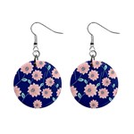 Floral Mini Button Earrings Front