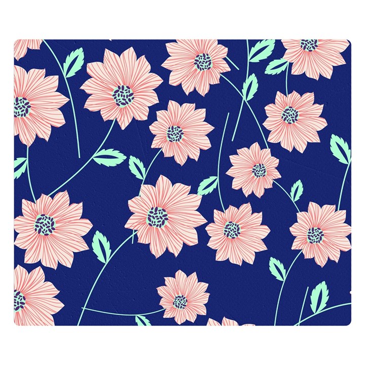 Floral Double Sided Flano Blanket (Small) 