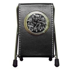 Motorcycle Riders At Highway Pen Holder Desk Clock by dflcprintsclothing