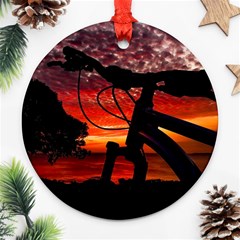 Mountain Bike Parked At Waterfront Park003 Ornament (round) by dflcprintsclothing