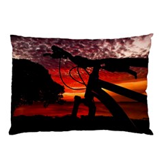 Mountain Bike Parked At Waterfront Park003 Pillow Case (two Sides) by dflcprintsclothing