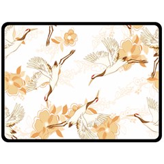 Birds And Flowers  Fleece Blanket (large)  by Sobalvarro