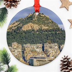 Atenas Aerial View Cityscape Photo Ornament (round) by dflcprintsclothing