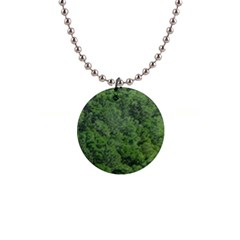 Leafy Forest Landscape Photo 1  Button Necklace by dflcprintsclothing