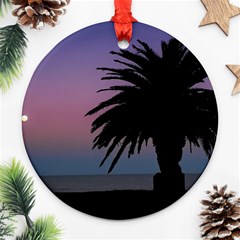 Sunset Coastal Scene, Montevideo Uruguay Ornament (round) by dflcprintsclothing