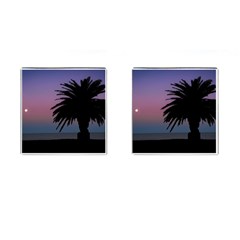 Sunset Coastal Scene, Montevideo Uruguay Cufflinks (square) by dflcprintsclothing