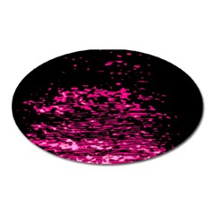 Rose Waves Flow Series 1 Oval Magnet by DimitriosArt