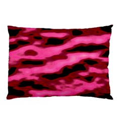 Pink  Waves Flow Series 3 Pillow Case by DimitriosArt