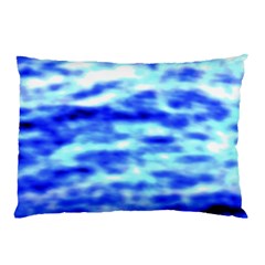 Blue Waves Flow Series 5 Pillow Case by DimitriosArt