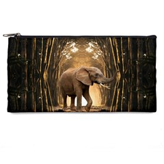 Sculpture Travel Outdoor Nature Elephant Pencil Case by Wegoenart