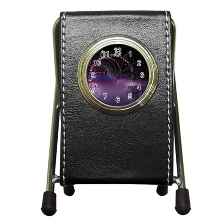 Outdoor Christmas Lights Tunnel Pen Holder Desk Clock