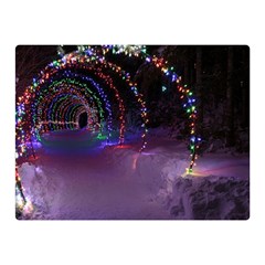 Outdoor Christmas Lights Tunnel Double Sided Flano Blanket (mini)  by artworkshop