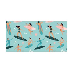 Beach-surfing-surfers-with-surfboards-surfer-rides-wave-summer-outdoors-surfboards-seamless-pattern- Yoga Headband by Jancukart