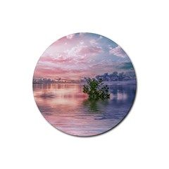 Nature Water Outdoors Travel Exploration Rubber Round Coaster (4 Pack) by danenraven