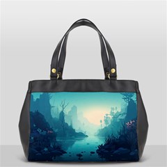 Ai Generated River Forest Woods Outdoors Oversize Office Handbag by Pakemis