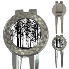 Trees Forest Woods Woodland Trunk 3-in-1 Golf Divots by Jancukart