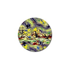 Abstract Arts Psychedelic Art Experimental Golf Ball Marker (10 Pack) by Uceng