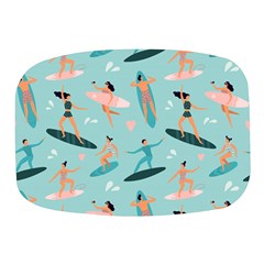 Beach-surfing-surfers-with-surfboards-surfer-rides-wave-summer-outdoors-surfboards-seamless-pattern- Mini Square Pill Box by Salman4z