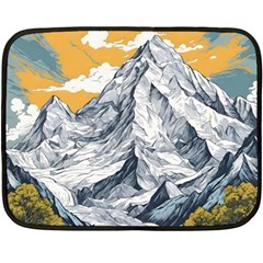 Nature Mountains Landscape Forest Fleece Blanket (mini) by Ravend