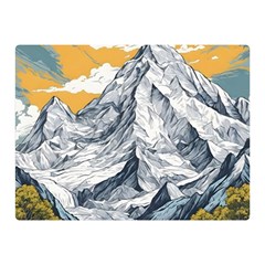 Nature Mountains Landscape Forest Two Sides Premium Plush Fleece Blanket (mini) by Ravend