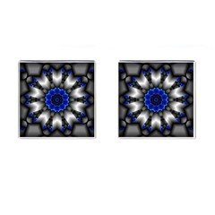 Kaleidoscope-abstract-round Cufflinks (square) by Bedest