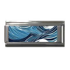 Abstract Blue Ocean Wave Superlink Italian Charm (9mm) by Jack14