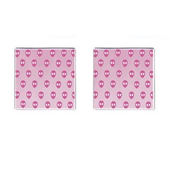 Alien Pattern Pink Cufflinks (square) by Ket1n9