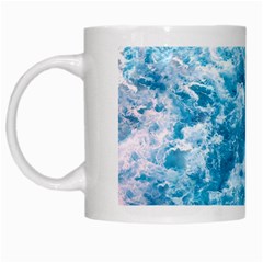 Blue Ocean Wave Texture White Mug by Jack14