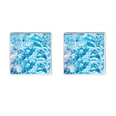 Blue Ocean Wave Texture Cufflinks (square) by Jack14