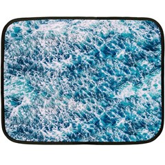 Summer Blue Ocean Wave Fleece Blanket (mini) by Jack14