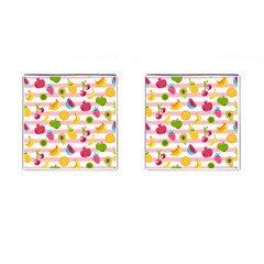 Tropical Fruits Berries Seamless Pattern Cufflinks (square) by Ravend