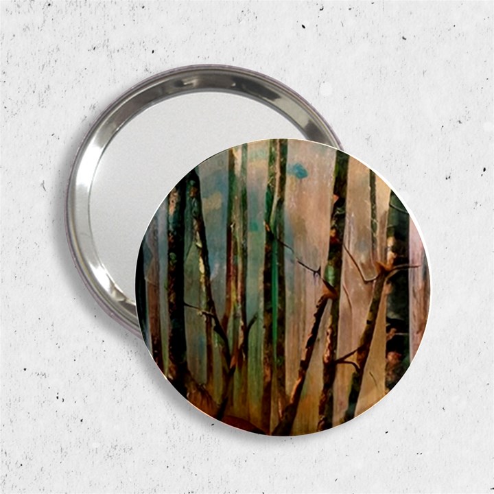 woodland woods forest trees nature outdoors mist moon background artwork book 2.25  Handbag Mirrors