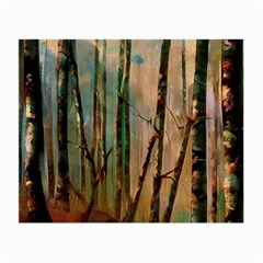 Woodland Woods Forest Trees Nature Outdoors Mist Moon Background Artwork Book Small Glasses Cloth by Grandong