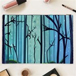 Nature Outdoors Night Trees Scene Forest Woods Light Moonlight Wilderness Stars Cosmetic Bag (XXL) Back