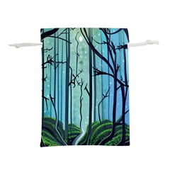 Nature Outdoors Night Trees Scene Forest Woods Light Moonlight Wilderness Stars Lightweight Drawstring Pouch (s) by Grandong