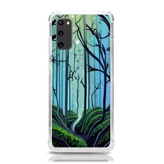 Nature Outdoors Night Trees Scene Forest Woods Light Moonlight Wilderness Stars Samsung Galaxy S20 6 2 Inch Tpu Uv Case by Grandong