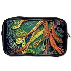 Outdoors Night Setting Scene Forest Woods Light Moonlight Nature Wilderness Leaves Branches Abstract Toiletries Bag (two Sides) by Grandong