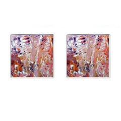 Pour Flames Cufflinks (square) by kaleidomarblingart