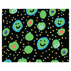 Doodle Dot Drawing Premium Plush Fleece Blanket (medium) by Salmanaz77