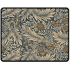 Brown Vintage Background Vintage Floral Pattern, Brown Fleece Blanket (medium) by kyorashop23