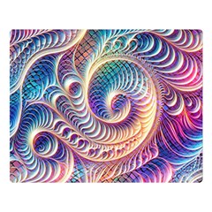 Abstract Fractal Art Swirl Pattern Premium Plush Fleece Blanket (large) by Salmanaz77