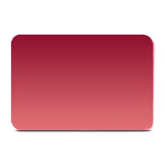 Burgundy Red To Coral Pink Linear Gradient Plate Mats by GradientsOmbre